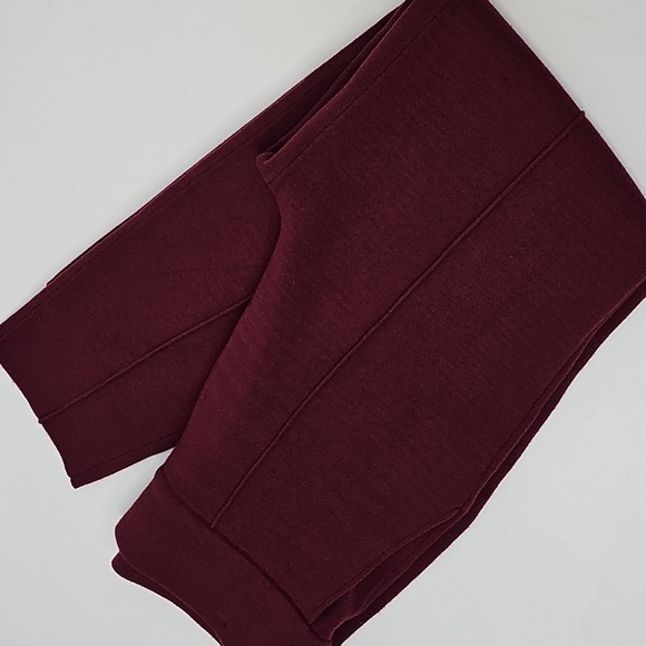 Express Oxblood Knit Dress Pullon Pants  w Front Seams & Side Pockets - Picture 1 of 9
